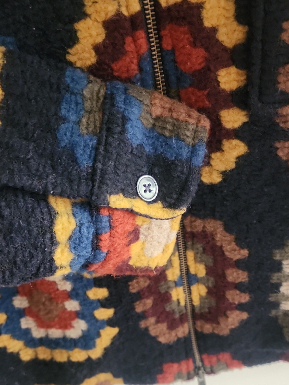 Aime Leon Dore Wool-Blend Multicolor Zip Jacket – Navy Base - Picture 5 of 6